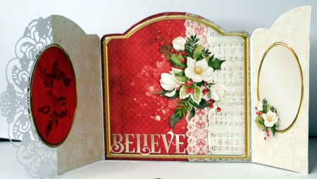 Christmas Flowers - Gatefold Card Mini Kit by Kristina Norbat