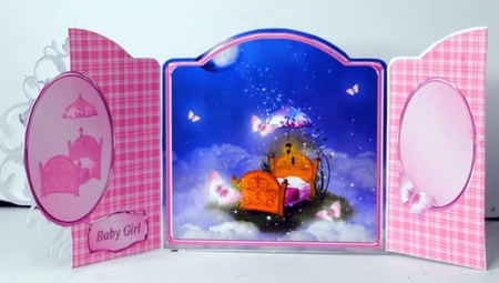 Little Baby Girl - Gatefold Card Mini Kit by Kristina Norbat