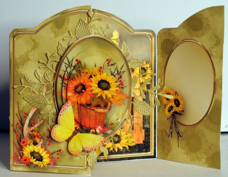 Sunflowers - Gatefold Card Mini Kit by Kristina Norbat