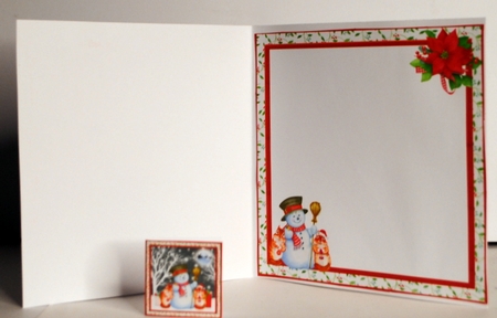 Snowman & Pals Christmas Decoupage Card Mini Kit 7x7 by Kristina Norbat