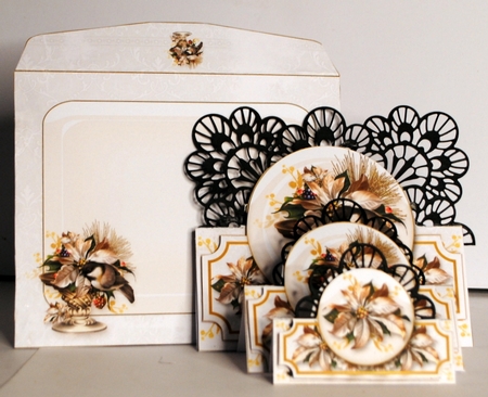 Christmas Tent Card and Tri-fold Step Card BUNDLE by Kristina Norbat