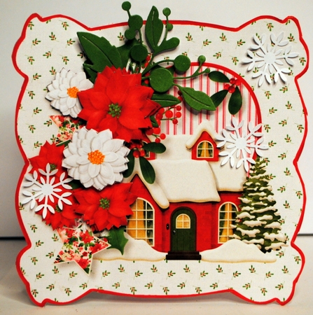 Christmas Cottage - Shaped Card Mini Kit by Kristina Norbat
