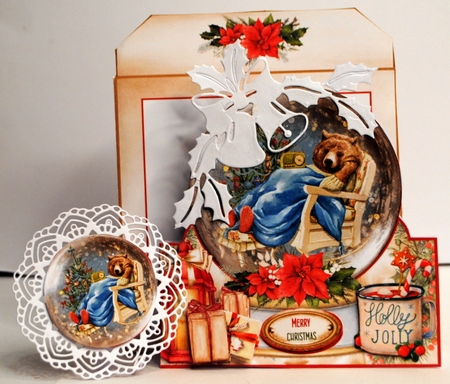 Cute 6x6 Christmas Snow Globe Shaped Mini Page Kit by Kristina Norbat