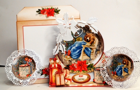 Cute 6x6 Christmas Snow Globe Shaped Mini Page Kit by Kristina Norbat