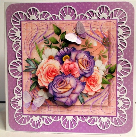 Pastel Posy - Decoupage Card Mini Kit by Kristina Norbat
