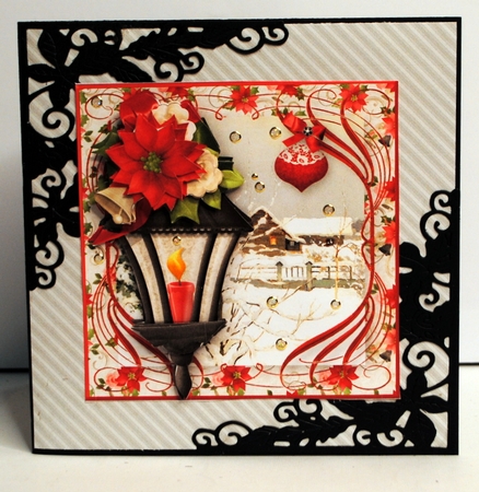 Lantern in the Snow - Decoupage Card Mini Kit by Kristina Norbat