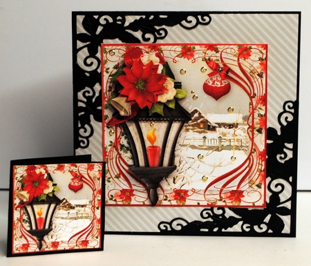 Lantern in the Snow - Decoupage Card Mini Kit by Kristina Norbat