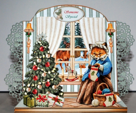 Cozy Christmas Room With A View 02 Shaped Mini Page Kit  by Kristina Norbat