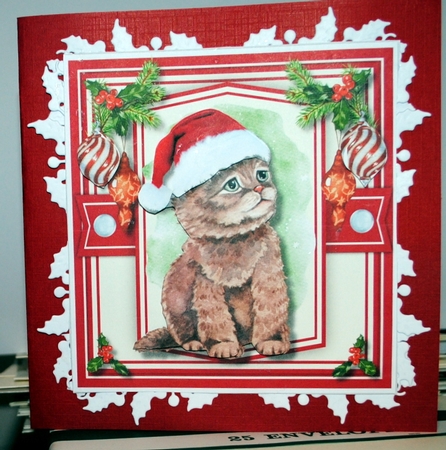 8x8 Mini Kit, Kittys Christmas Hat by Kristina Norbat