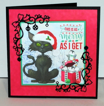 Bah Humbug Decoupage Card Mini Kit 7x7 by Kristina Norbat