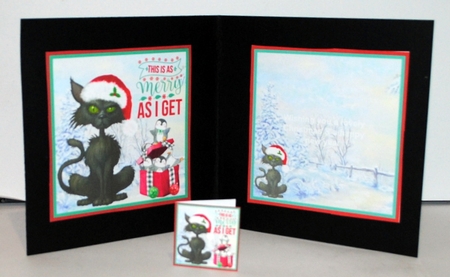 Bah Humbug Decoupage Card Mini Kit 7x7 by Kristina Norbat
