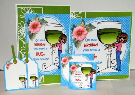Birthday Hug 8x8 & A5 mini kit by Kristina Norbat