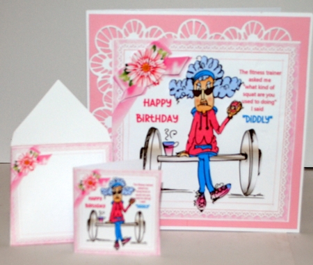 Stella and her fitness trainer 8x8 & A5 mini kit by Kristina Norbat