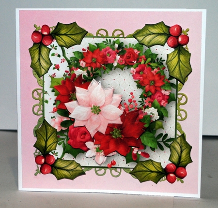 Christmas Wreath - Decoupage Card Mini Kit by Kristina Norbat