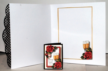 Valentine Roses Champagne & Strawberries A5 by Kristina Norbat