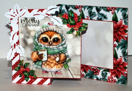 Christmas Owl fold back one  by Kristina Norbat