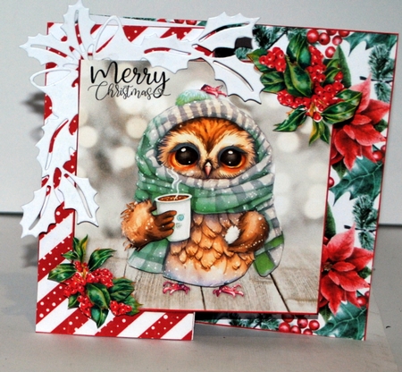 Christmas Owl fold back one  by Kristina Norbat