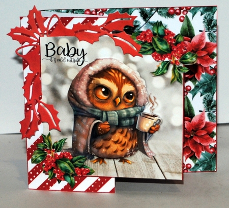 Christmas Owl fold back two  by Kristina Norbat