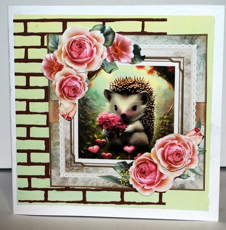 Hedgehog and Roses mini kit by Kristina Norbat