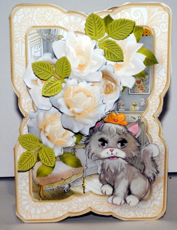 Pretty Kitty - Shaped Card Mini Kit by Kristina Norbat