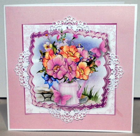 Can of Flowers - Decoupage Card Mini Kit by Kristina Norbat