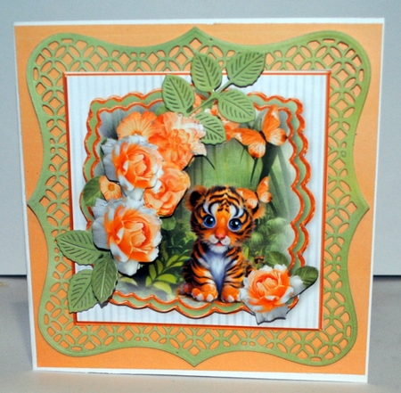 Little Tiger - Decoupage Card Mini Kit by Kristina Norbat