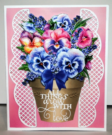 Topper Flowerpot Violets  Mini Kit by Kristina Norbat