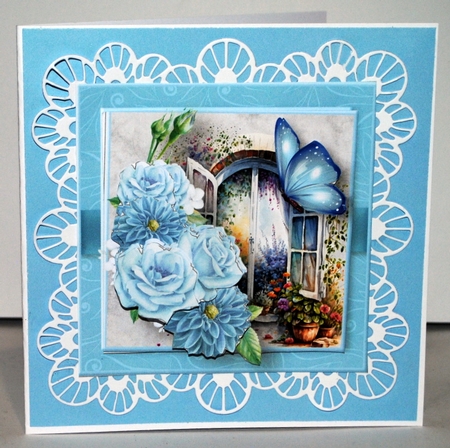 Flowers at the Window - Decoupage Card Mini Kit by Kristina Norbat