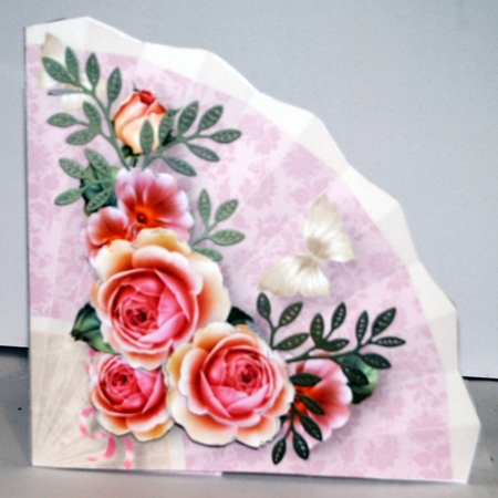 Soft Roses - Fan-Shaped Card Mini Kit by Kristina Norbat