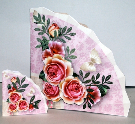 Soft Roses - Fan-Shaped Card Mini Kit by Kristina Norbat