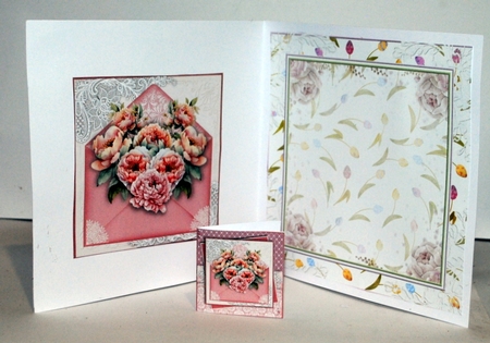 Shabby Chic Floral Envelope card front by Kristina Norbat