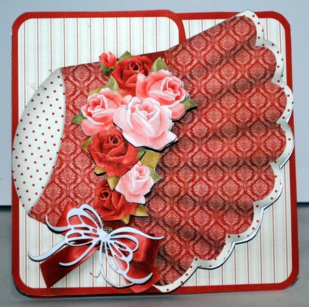 Pink and Red Roses - Bonnet Card Mini Kit by Kristina Norbat