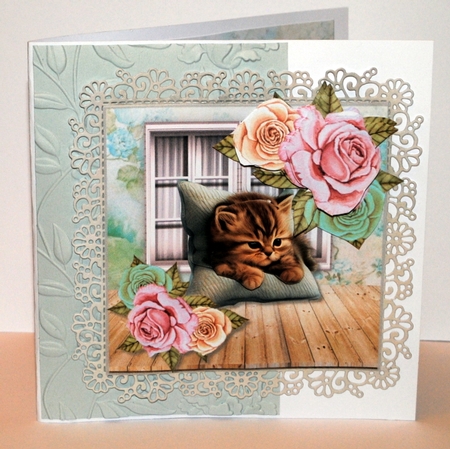 Cute Kitten & Roses Mini Kit by Kristina Norbat