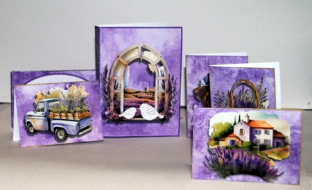 Lavender Notelets Kit by Kristina Norbat