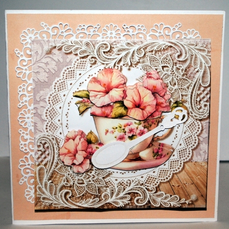 Teacup Chinees Roses Mini Kit by Kristina Norbat