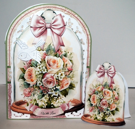 Floral Bell Jar 5x7 Shaped Mini Page Kit by Kristina Norbat