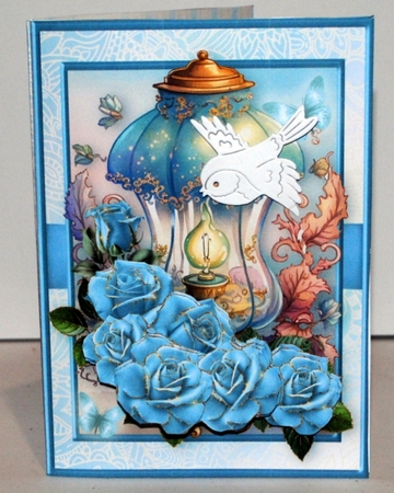 Magical Lantern - 5 x 7 Decoupage Card Mini Kit by Kristina Norbat