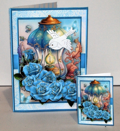 Magical Lantern - 5 x 7 Decoupage Card Mini Kit by Kristina Norbat