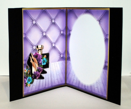 A5 Purple Roses Mini Kit by Kristina Norbat