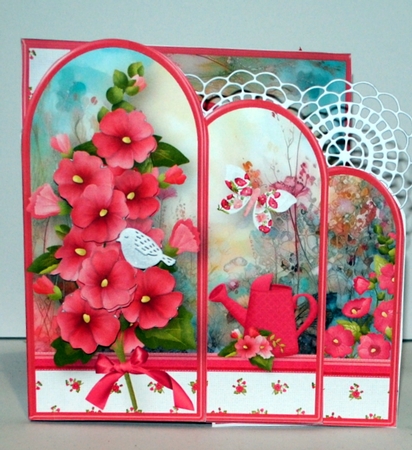 Hollyhock Garden - Triple Arch Card Mini Kit by Kristina Norbat