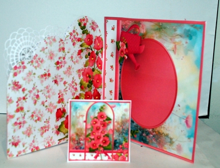 Hollyhock Garden - Triple Arch Card Mini Kit by Kristina Norbat