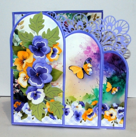 Pretty Pansies - Triple Arch Card Mini Kit by Kristina Norbat
