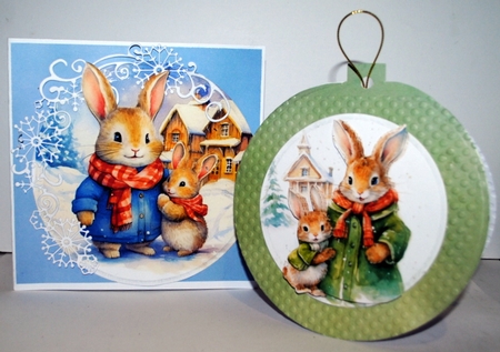 Cute winter bunnies 2 by Kristina Norbat