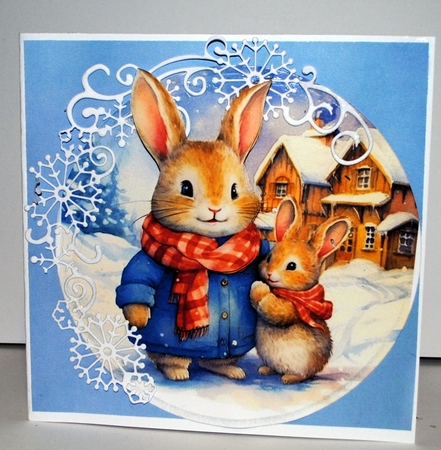 Cute winter bunnies 2 by Kristina Norbat