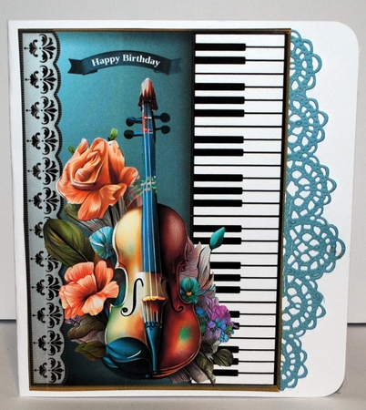 Violin and flowers 2 by Kristina Norbat