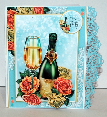 Its time to Celebrate! Champagne and Rose A5 No.3 by Kristina Norbat