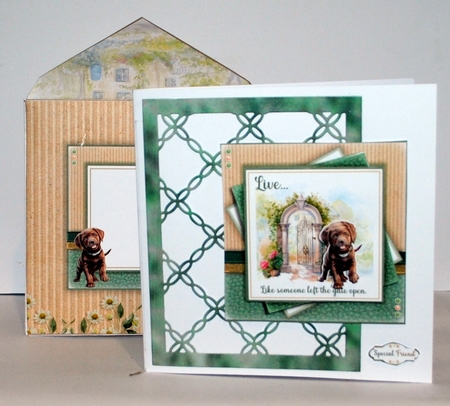 The Gate Is Open (Chocolate Lab) by Kristina Norbat