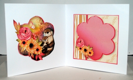 Two Little Otters - Decoupage Card Mini Kit by Kristina Norbat