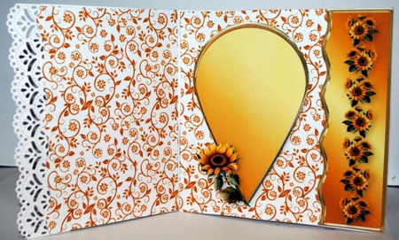 Sunflower Teddy - Wavy Offset Card Mini Kit by Kristina Norbat