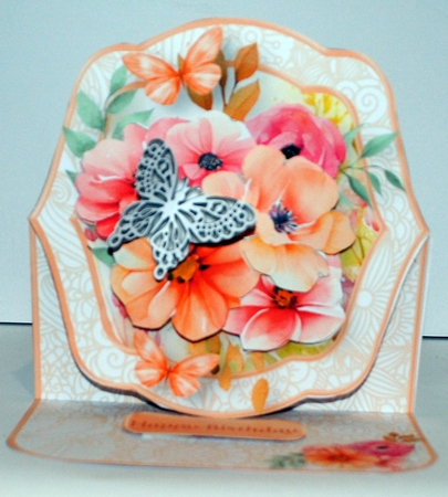 Summer Flowers - Shaped Easel Card Mini Kit by Kristina Norbat